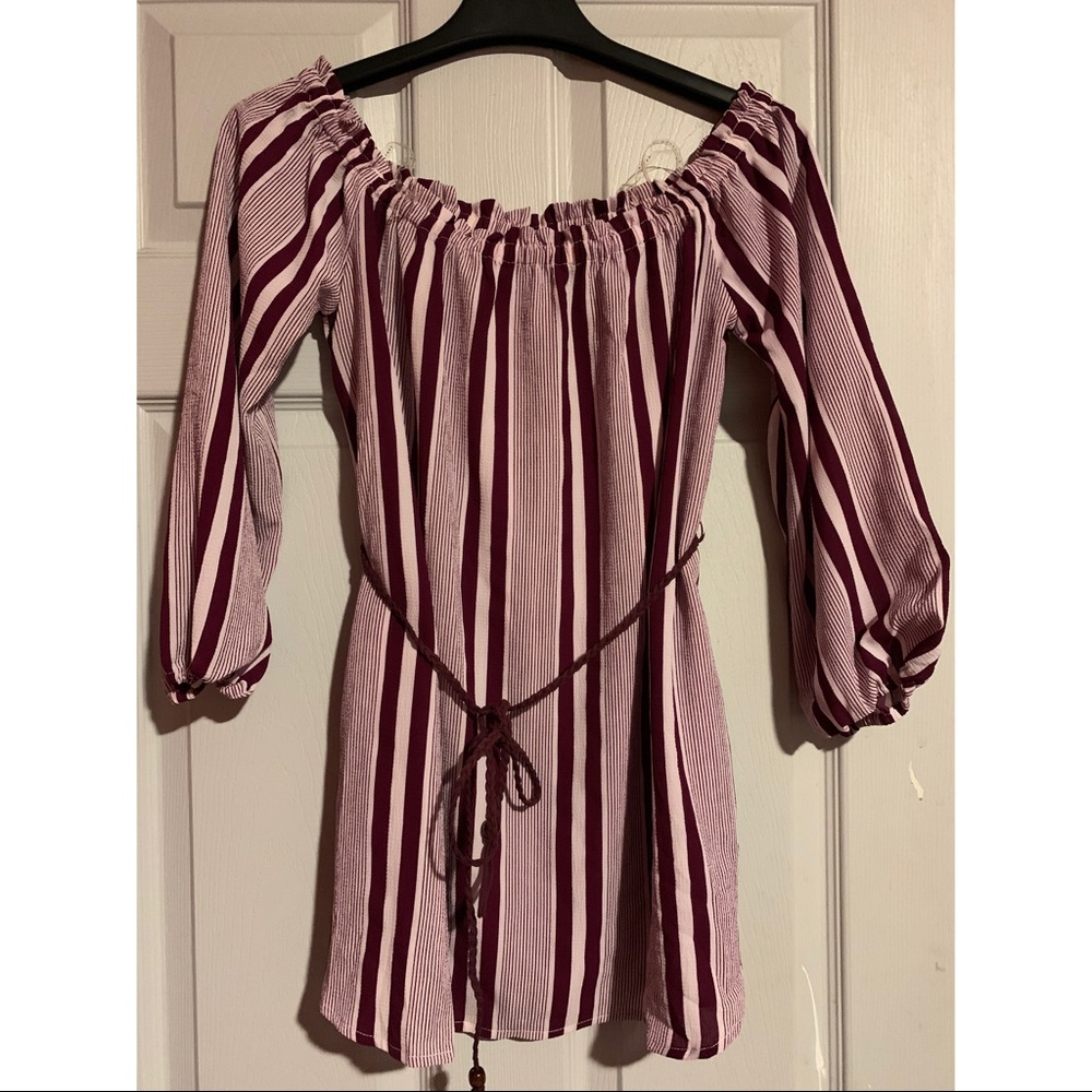 Striped Off the Shoulder Top